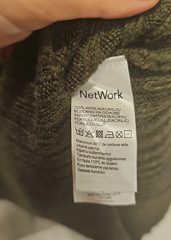 Network haki Kadın Boğazlı Triko Kazak - Görsel 5