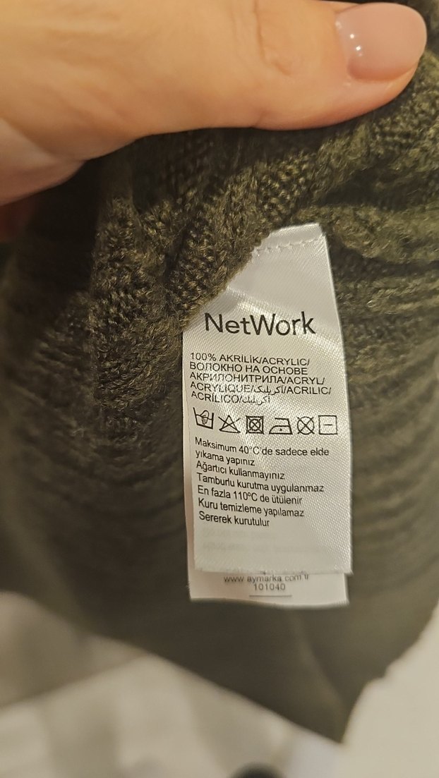 Network haki Kadın Boğazlı Triko Kazak - Görsel 5