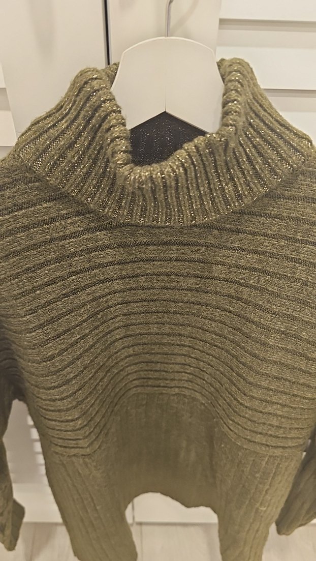 Network haki Kadın Boğazlı Triko Kazak - Görsel 2