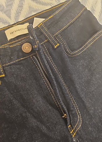 PerspectiveKadın Bol Paça Kot Pantolon - Görsel 4