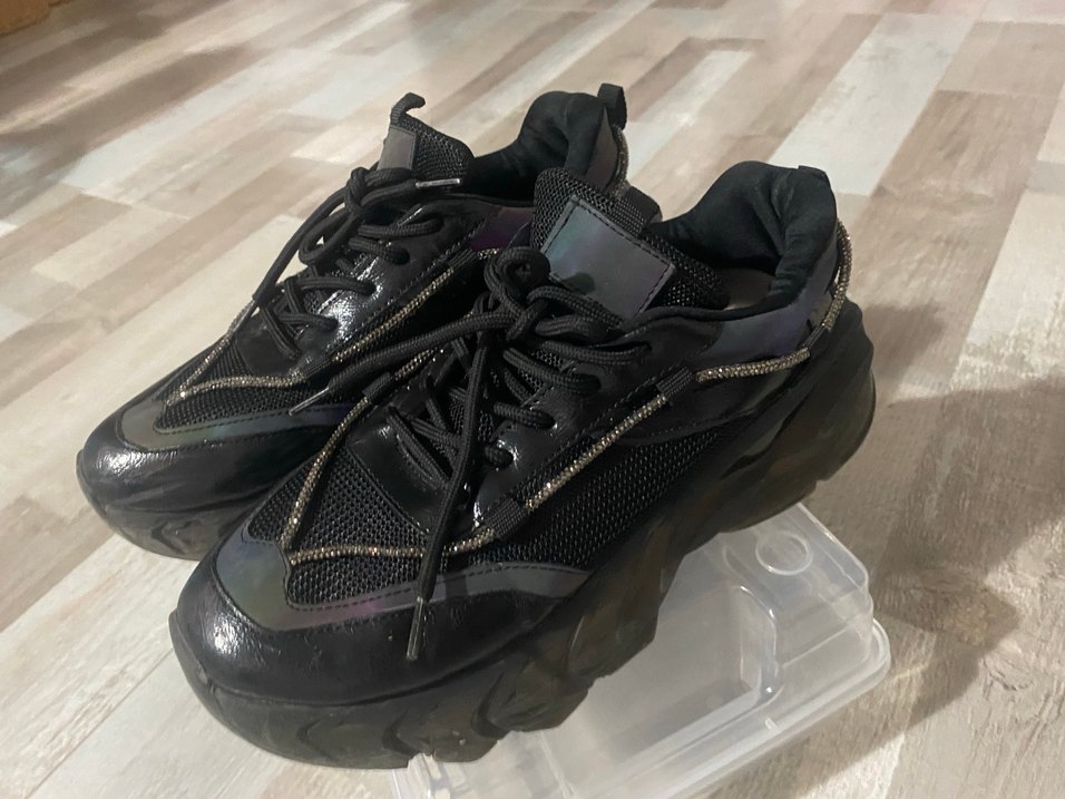 Siyah  kadın sneaker - Görsel 3