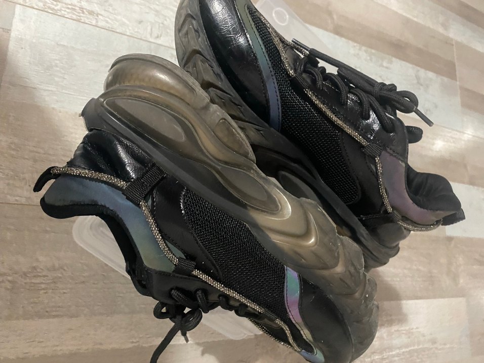 Siyah  kadın sneaker - Görsel 5