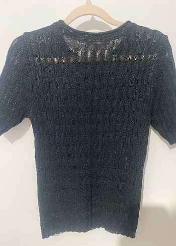 Dantel Detaylı Siyah V Yaka Kadın Bluz - Görsel 5