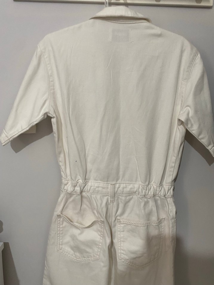 Mavi beyaz jean tulum - Görsel 5