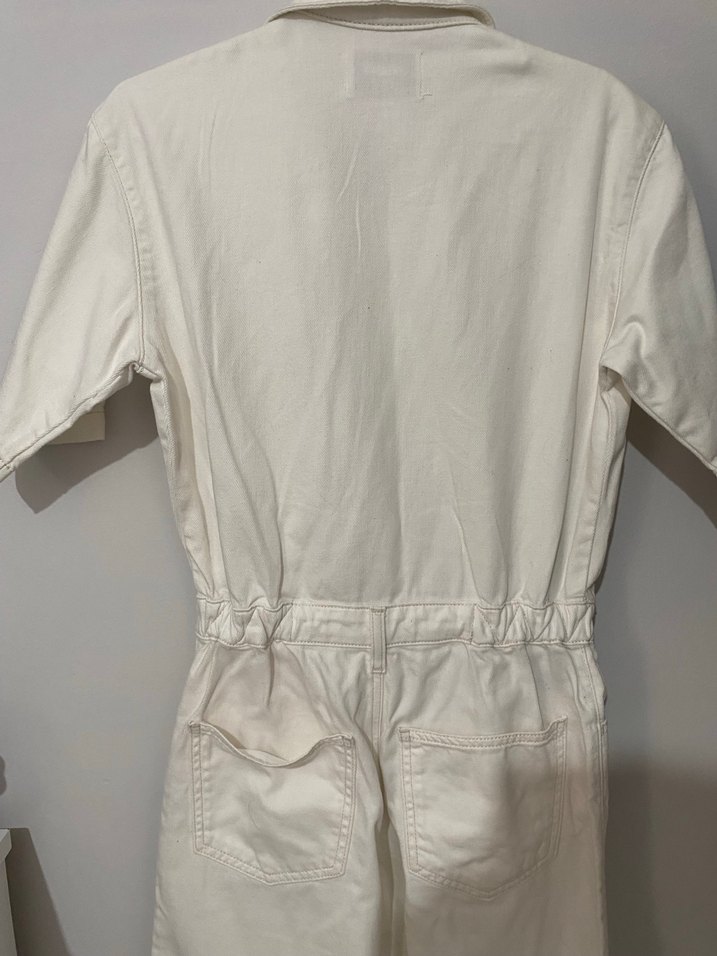 Mavi beyaz jean tulum - Görsel 4