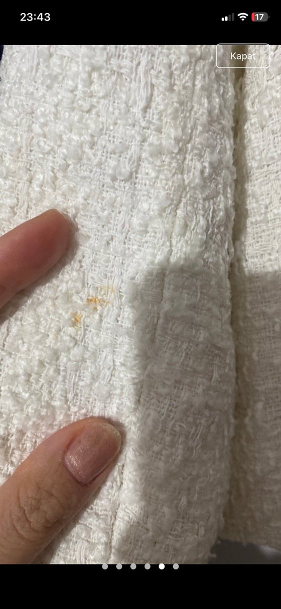 Beyaz Mini Düğmeli Kadın Blazer Ceket - Görsel 4