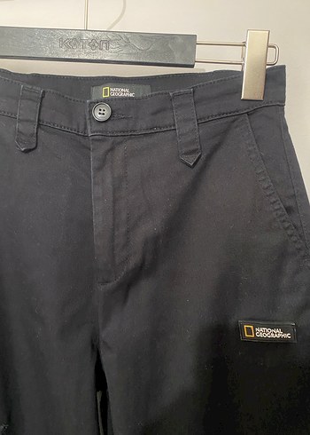 Kadın siyah kanvas kargo pantolon - Görsel 3