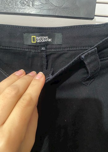 Kadın siyah kanvas kargo pantolon - Görsel 5