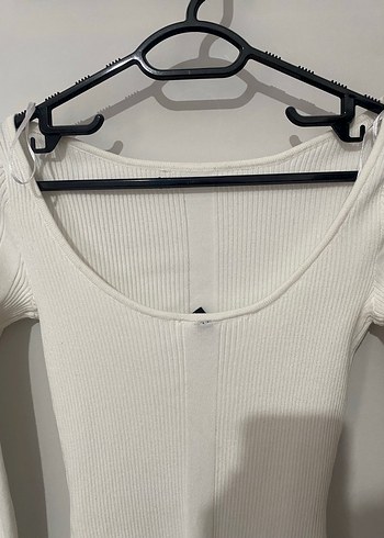 Beyaz Kadın Triko Midi Elbise - Görsel 7