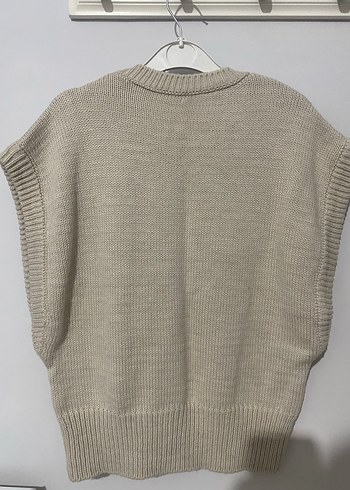 Kadın Beyaz Kısa Örgü Süveter - Görsel 4