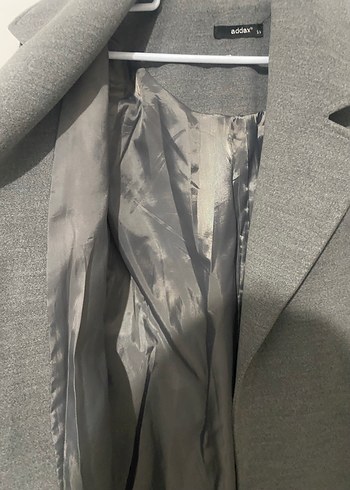 Kemerli Düğmeli Kruvaze Uzun Kaşe Kaban - Görsel 5