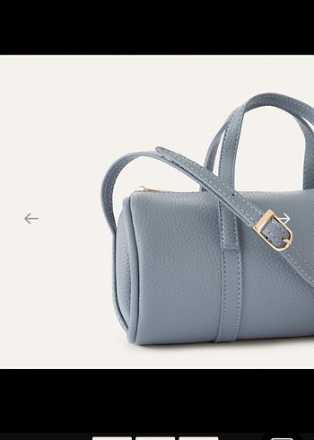 Minimalist Mavi Deri Kadın Çanta - Görsel 3