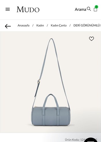 Minimalist Mavi Deri Kadın Çanta - Görsel 2