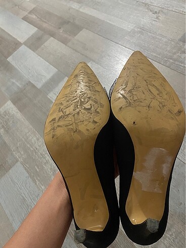 37 Beden siyah Renk Saten şık stiletto