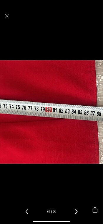 34 Beden Kırmızı a kesim elbise