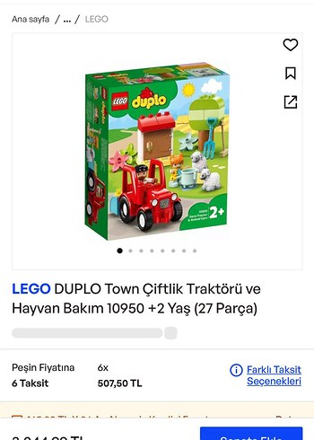 Diğer Lego duplo town cıftlık traktörü ve hayvan bakımı