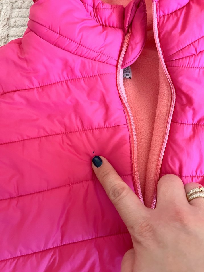 Kız Çocuk Kapüşonlu Pembe Mont - Görsel 2