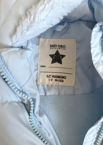 Kız Çocuk buz mavisi mont - Görsel 2