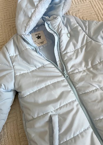 Kız Çocuk buz mavisi mont - Görsel 3