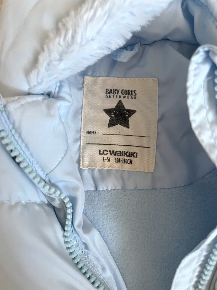 Kız Çocuk buz mavisi mont - Görsel 2