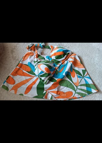 40 Beden Pierre Cardin Pastel Renkli Retro Desenli Mini Bikini