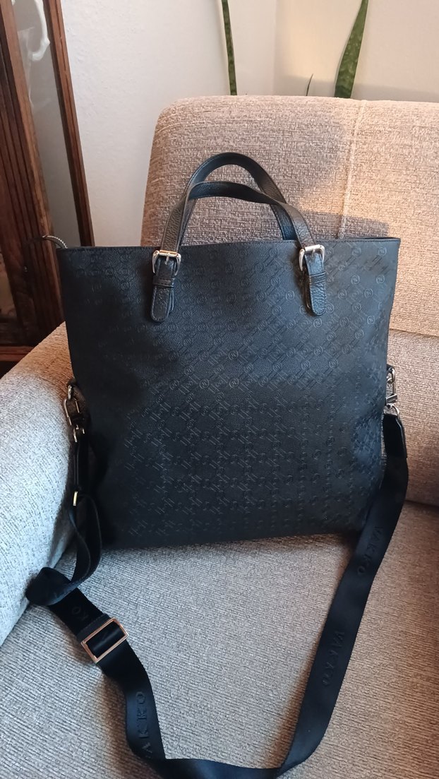 Orjinal Vakko Siyah Deri Kadın Çanta Fermuarlı - Görsel 5