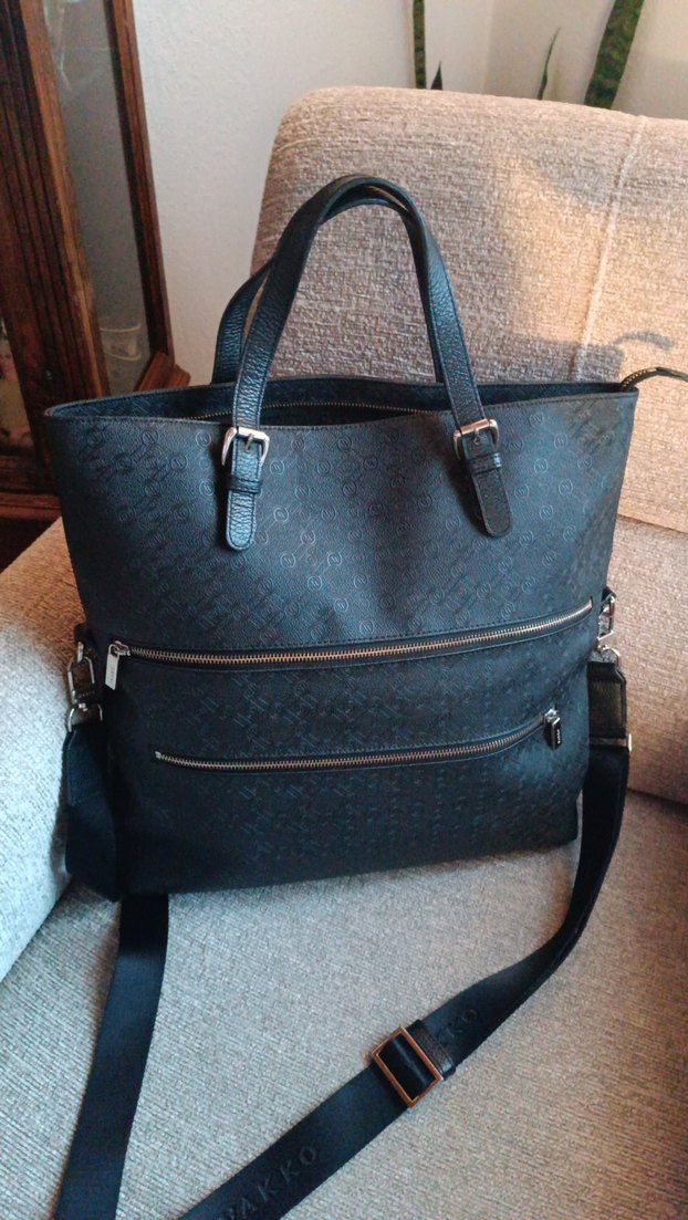 Orjinal Vakko Siyah Deri Kadın Çanta Fermuarlı - Görsel 2