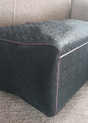 Vakko Zincir Askılı  Zincir Detaylı Siyah Deri Kadın Çanta - Görsel 9