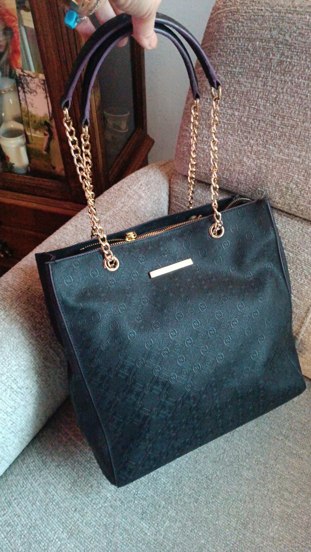 Vakko Zincir Askılı  Zincir Detaylı Siyah Deri Kadın Çanta - Görsel 3