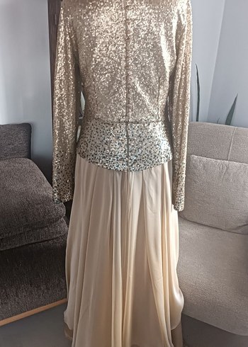 Kayra Marka Saten Parçalı Etek ve Pul Payetli Büstiyer - Görsel 5