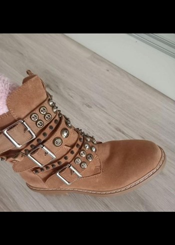 Aldo Gerçek Deri Karamel Deri Askeri Biker Bot - Görsel 3