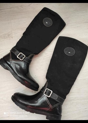 Tommy Hilfiger Gerçek Deri Tokalı Diz Boyu Kadın Çizme - Görsel 2