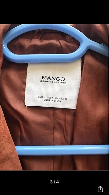 l Beden Mango güderi ceket