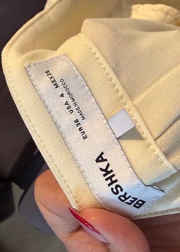 Beyaz Midi Kadın Salaş Pantolon - Görsel 4