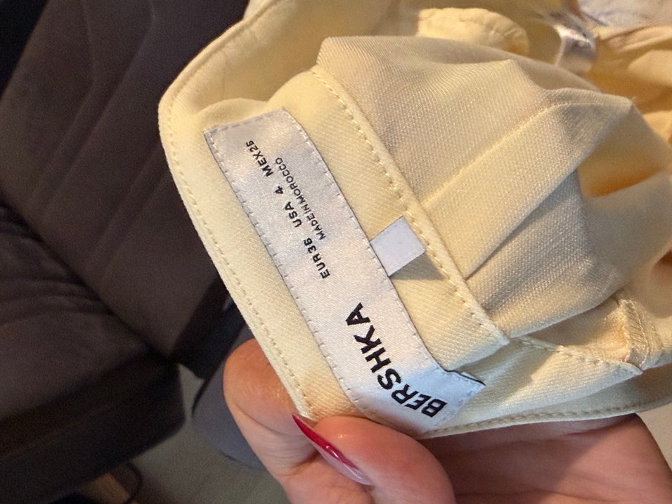 Beyaz Midi Kadın Salaş Pantolon - Görsel 4