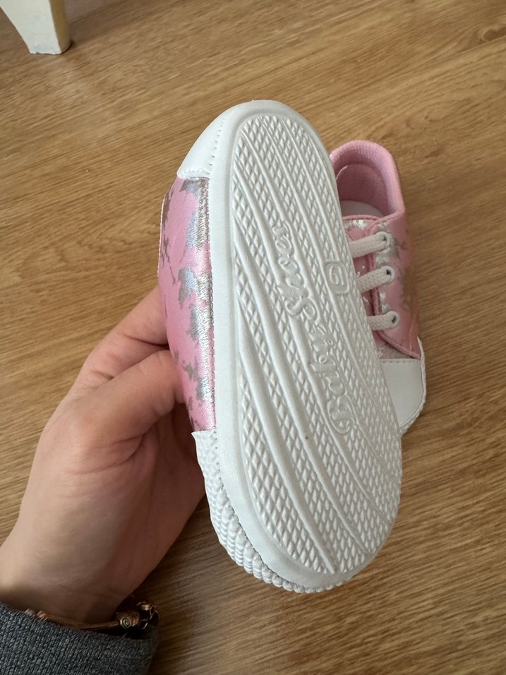 Kız Bebek Pembe Bağcıklı İlk Adım Ayakkabısı - Görsel 5