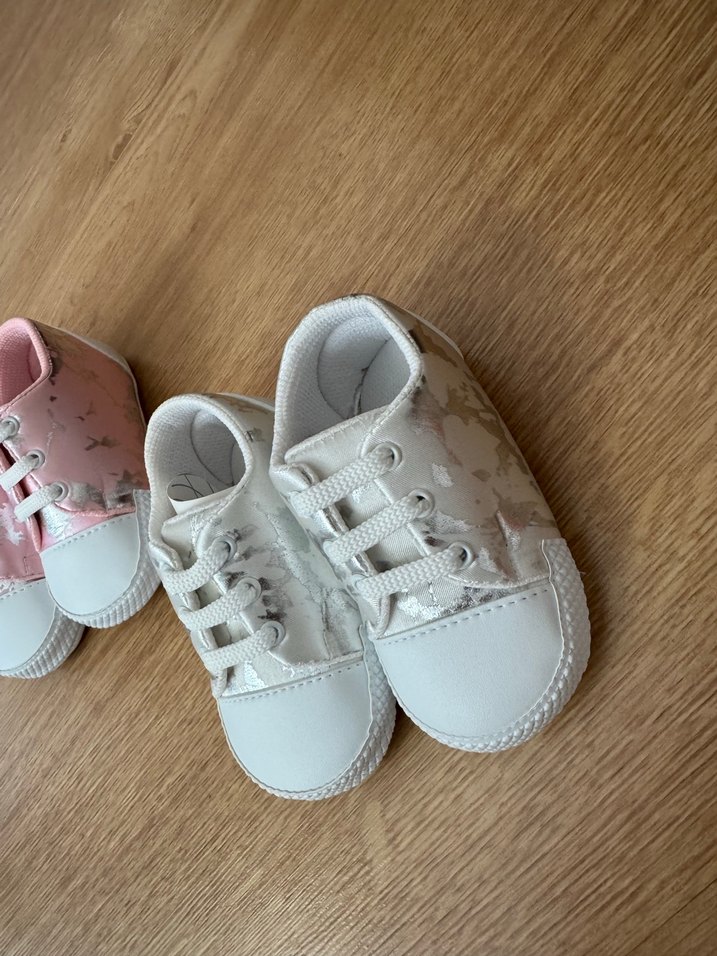 Kız Bebek Pembe Bağcıklı İlk Adım Ayakkabısı - Görsel 3