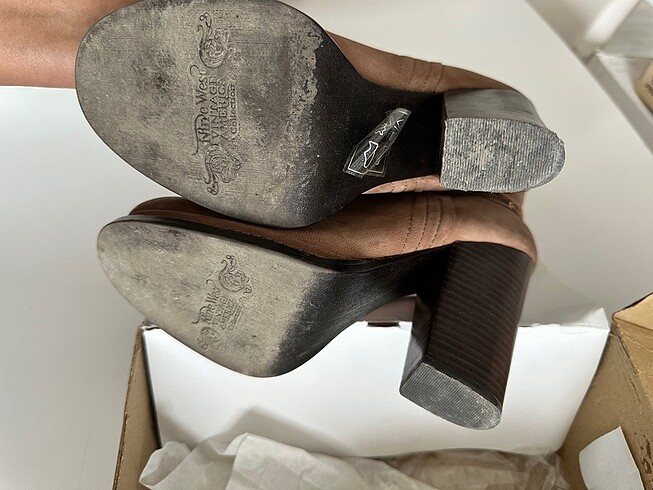 39 Beden camel Renk Nine West Gerçek Deri Çizme
