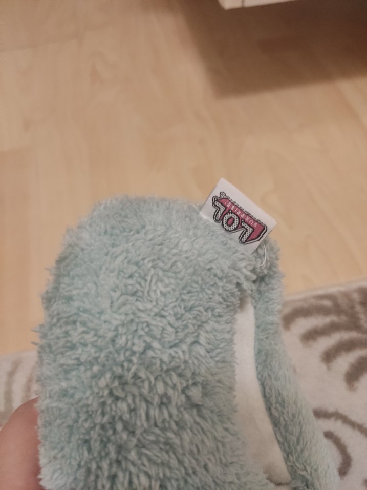 Kız Çocuk Turkuaz Sıcak Peluş Ev Terliği - Görsel 2