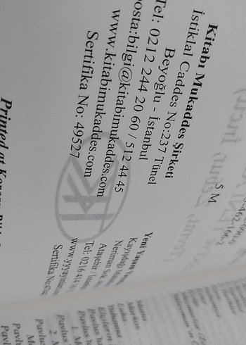 Kutsal Kitap - Kitab-ı Mukaddes - Görsel 7