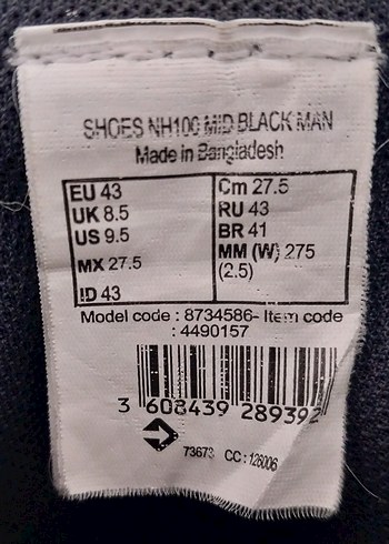 Decathlon Quechua NH100 mid black bot. - Görsel 8