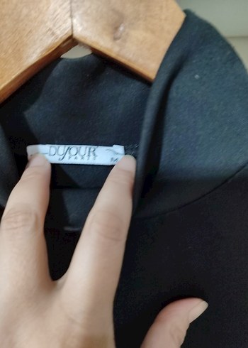 m Beden Uzun Kollu Siyah Yarım balıkçıl Yakalı Kadın Elbise