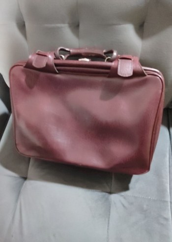 Bordo Vintage Tokalı Erkek Valiz
