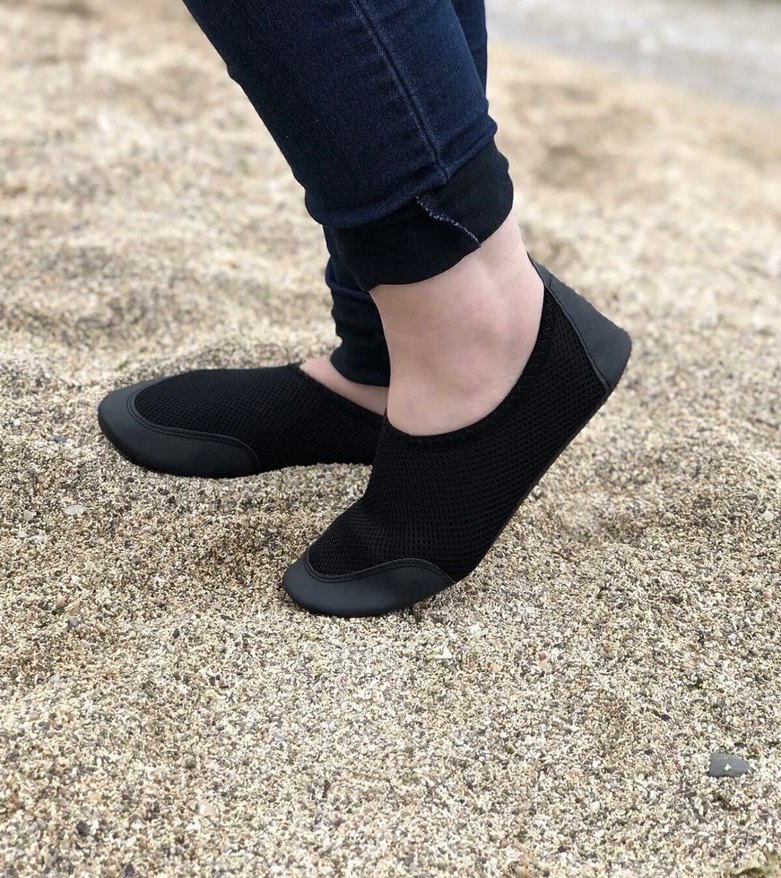 Ortopedik siyah deniz terliği-Tavaf patiği -Ümre ayakkabısı - Görsel 4
