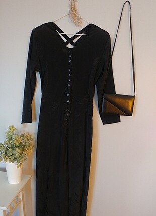 l Beden siyah Renk Siyah vintage elbise
