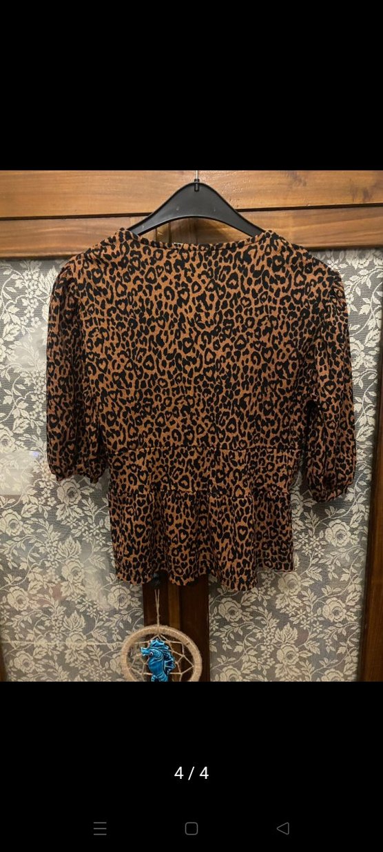 Stradivarius leopar Desenli Kadın Bluz - Görsel 4