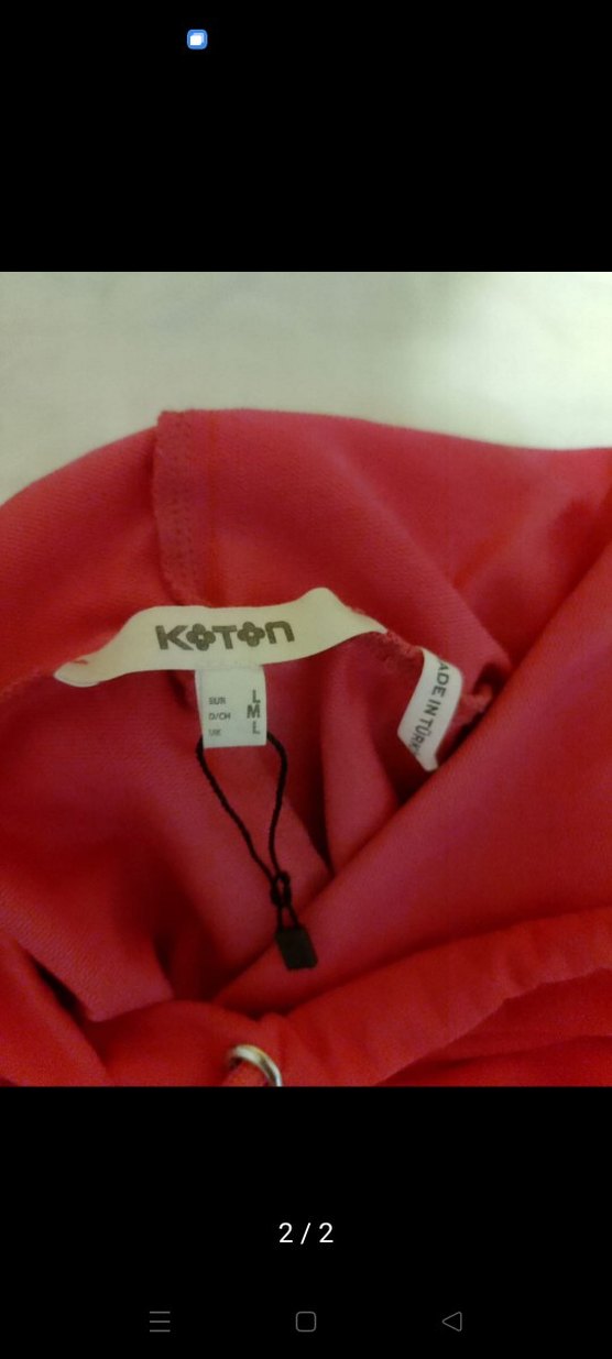 Kısa Kollu Kırmızı Kadın Sweatshirt - Görsel 2