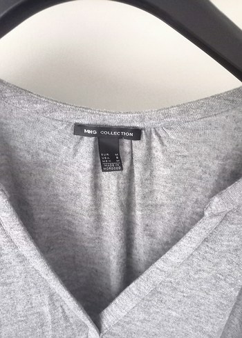 mango v yaka triko elbise - Görsel 4