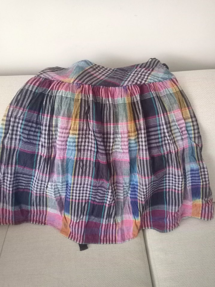 Renkli Pilili Midi Hamile Etek - Görsel 3