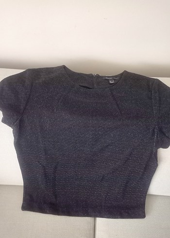 Siyah. kendinden simli bluz - Görsel 4